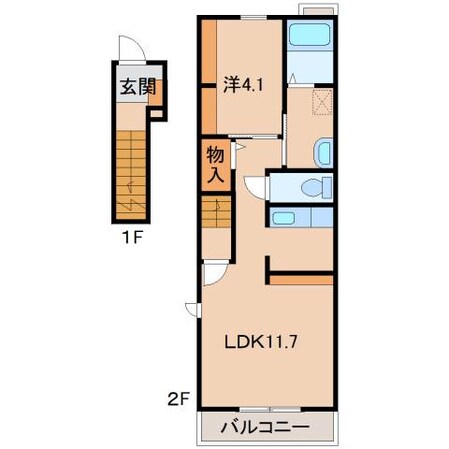 和歌山駅 徒歩26分 2階の物件間取画像